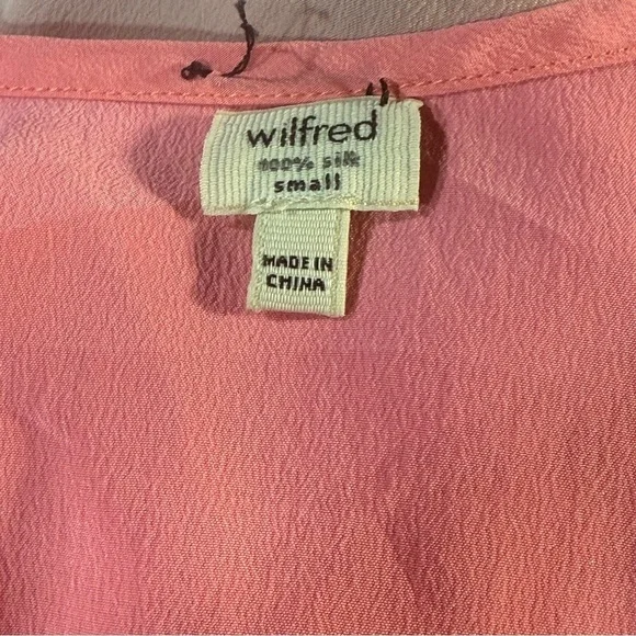 Aritzia Wilfred Pink Silk Two Tone Bisous Midi Dress Small Flowy Feminine Boho - Picture 9 of 11